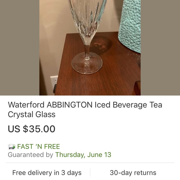 Waterford Abbington Water or Iced Tea Goblet - Picture 4 of 4